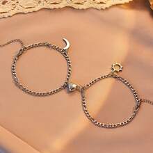 2件套日月汽车吊坠，心形配套项链，友谊项链，个性化定制汽车挂饰，送给男士、女士和情侣的爱情礼物 - 車載掛件 - 查看 4