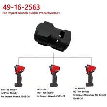 1件/2件 49-16-2563 冲击扳手保护套，适用于M12 Fuel 1/2和3/8短柄冲击扳手 - 2Pcs - 查看 4