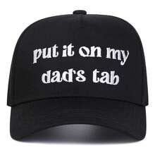 1 pieza Gorra de camionero "Ponlo en la cuenta de mi papá" para mujer, gorra de béisbol personalizada con bordado de letras, gorra de cinco paneles de moda urbana, gorra casual de protección solar para primavera, otoño, viajes, playa, vacaciones, festivales - Multicolor - Ver 5