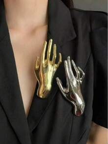 1 New Fashionable Design Three-Dimensional Palm Brooch Elegant Light Luxury High-End Accessory - Palm - View 1