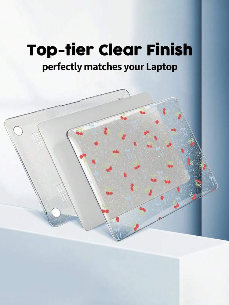这款闪亮透明的笔记本电脑保护套采用樱桃蝴蝶结图案，轻薄便携，防震耐用，适用于搭载 M2 和 M3 芯片组的 MacBook Air 13 英寸/15 英寸和 14 英寸 MacBook Pro。它集防指纹、防震和散热功能于一体，是节日和特殊场合的完美礼物。 - 查看 4