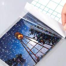 50 Tờ Giấy Dán Hình Ba Chiều Trong Suốt Kích Thước 10.41*7.37 Cm Giấy Dán Vinyl Tự Dính Họa Tiết Sao Trong Suốt - Ngôi sao 10,41*7,37 cm - Xem 8