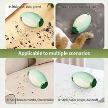4 chiếc con lăn làm sạch bụi vải tái sử dụng, loại bỏ xơ vải mạnh mẽ, làm sạch lông thú cưng, máy hút bụi cầm tay - Giao hàng ngẫu nhiên - Xem 2