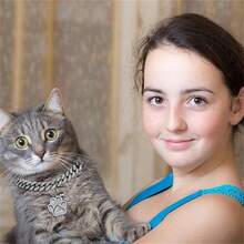 2pcs Classic Pet Collar, Hip-Hop Style Zinc Alloy Cuban Chain With Rhinestones, Adjustable Comfortable Pet Necklace, Suitable For Cats And Dogs - Multicolor - View 9
