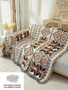 多功能户外野餐垫、露营地毯、便携式地垫、草坪垫、挂毯、桌布、房车罩、沙发罩、裹毯、全年双面沙发罩、1 件礼物生日毕业学校装饰学校惊喜宿舍装饰返校 - 橘色 - 查看 14