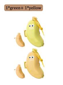2/1pc Cute Banana Shape Toothbrush Holder And Travel Case, Mini Portable 2-In-1 Toothbrush Protection Storage Set, Built-In Silicone Toothpaste Small Capsule Storage Case , Hanging Storage, Easy To Drain, Travel Hotel Portable Toiletries. - Multicolor - View 14