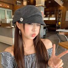 Women Beret Hats - Brown - View 2