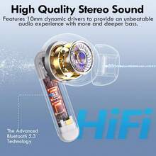 True Wireless Bluetooth 5.3 Earbuds, Deep Bass Stereo, Built-In Microphone, Stable Connection, Sweat-Proof Design, Suitable For Running, Fitness, Music, Calls, Compatible With Apple And Android - White - View 5