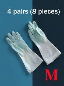 8pcs/4 Pairs High Quality Waterproof Anti-Slip Cleaning Gloves - Reusable Household Kitchen Dishwashing, Laundry And Cleaning Gloves, Non-Slip Comfortable For Kitchen, Bathroom Cleaning, Cleaning Supplies, Cleaning Tools And School Supplies - Green - View 12