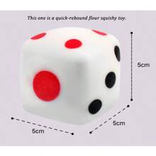 创意流体骰子挤压玩具，可塑性减压慢回弹模拟甜点发泄玩具，特别柔软可爱，毛茸茸的 - 彩色 - 查看 11