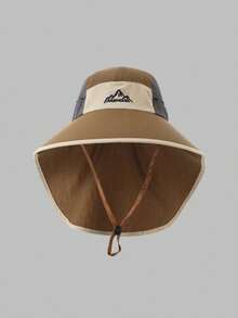 1pc Outdoor Sun Hat, Unisex Breathable UV Protection Wide Brim Neck Cover Fishing Cap, Suitable For Spring/Summer, Great Gift For Family, Friends, Boyfriend/Girlfriend, Christmas, Mother's Day, Father's Day, Teacher's Day, Birthday,Beach,Vacation - Multicolor - View 9