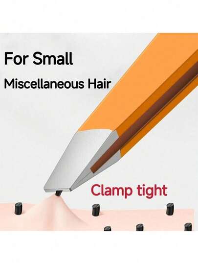 1 chiếc nhíp tỉa lông mày độ chính xác cao, bằng thép không gỉ, dùng để tỉa lông mày, tóc mảnh, ria mép, dụng cụ tỉa đầu phẳng siêu mỏng, thích hợp sử dụng tại nhà và salon.