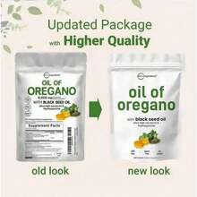 Oregano Oil With Black Seed Oil 6000mg AP Softgels For 150/75 Day Supply Dual Action Immune Support Non-GMO Gluten Free Healthcare Vitamin Dietary Edible Supplement Fitness - 1 CÁI - Xem 2