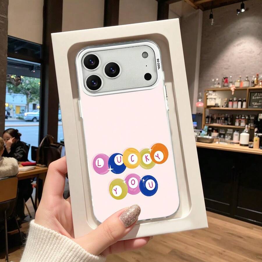 Funda para Teléfono - 1 Estilo 17 Nueva Funda de Alta Calidad con Patrón de Bolas de Números de la Suerte Coloridas, Lujosa Funda de Metal Acrílico de Alta Gama, Exquisita y Práctica, Gruesa, Resistente a Golpes y a Caídas. - Color mixto 1 - Ver 1