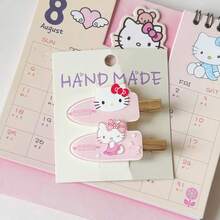 SANRIO 2 chiếc phụ kiện và kẹp tóc hoạt hình Hello Kitty mới, quà tặng Ngày Valentine cho bé gái. Nhiều nhân vật hoạt hình khác nhau, phụ kiện tóc hoạt hình Kuromi Nhật Bản, kẹp tóc bên hông, phụ kiện tóc cho Giáng sinh, tiệc cưới, họa tiết hoạt hình Hello Kitty. Những sản phẩm này cũng thuộc bộ sưu tập phụ kiện tóc dành cho nữ. - kẹp tóc - Xem 8