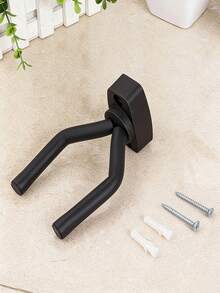 Set Of 3 Guitar Hooks Designed For Hanging Ukuleles, Guitars, Lutes, And Various Other Musical Instruments - Black - View 5