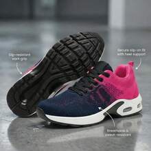 Women's Slip-Resistant Orthopedic Work Sneakers | Arch Support, Wide Toe Box For Nurses, Teachers, Chefs & All-Day Standing Professionals - 紅色 - 查看 3