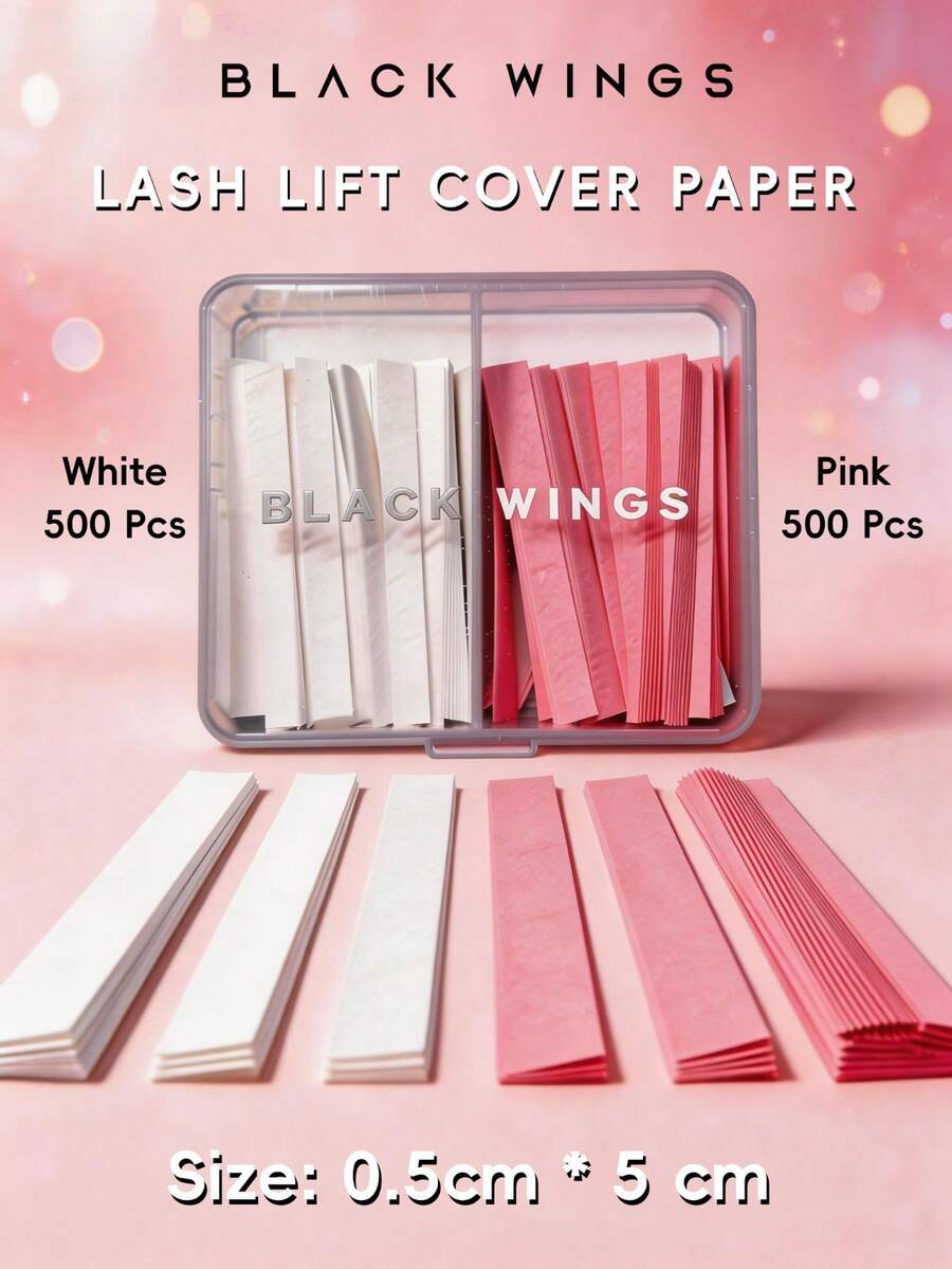 BLACKWINGS 1000pcs Eyelash Curling Papers, Keratin Eyelash Perming Silicone Mold, Eyelash Curler, Eyelash Lift Perm Kit, Silicone Eyelash Curler, Eyelash Lift Rod, Makeup Beauty Tools, Reusable Eyelash Lift Pads