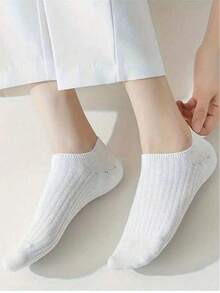 12/6/3/1 pares de calcetines de tobillo a rayas, disponibles en colores negro, blanco y gris. Clásicos, minimalistas, cómodos. Calcetines bajos para mujer, aptos para todas las estaciones (6 pares/12 pares/18 pares) - Estilo A - Ver 3