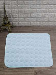 1pc Multi-Purpose Cooling Mat, Breathable & Washable Thin Pet Pad Suitable For Small/Medium/Large Cats & Dogs In Summer (Important Note: This Is A Thin Mat, Not A Thick Ice-Like Material) - Baby Blue - View 5