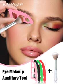 2pcs Vintage Multi-Function Eye Makeup Stamp Template, Durable Plastic, Suitable For Beginners To Quickly And Easily Apply Makeup For All Eye Shapes - Multicolor - View 2