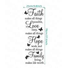 1pc Family Blessing Wall Sticker, Home Decor Wall Decal, Suitable For Living Room, Classroom, Back To School Supplies, Wall Sticker, Home Decor, Spring Decoration, Adds New Vitality To Home - Multicolor - View 2