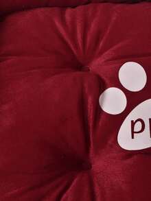 2 pièces Coussin de lit pour animaux de compagnie + Couverture, Convient pour animaux de compagnie de taille moyenne et petite, Tapis de sommeil pour animaux de compagnie, Cadeau pour animaux de compagnie pour les fêtes - Rouge - Voir 8