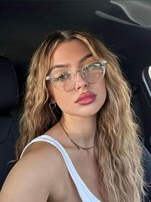 Women's Classic Plastic Geometric Casual Lightweight Transparent Glasses, Holiday Gift, Computer Reading, Gaming, TV, Mobile Phone, Daily Disposable Transparent Lenses, Eye Protection Accessory - Multicolor - View 2