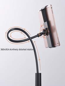 1pc 360° Flexible Gooseneck Holder - Stable, Universal Phone/Tablet Stand, Adjustable Angle, Easy To Use, Practical Design, Clamp Style, Soft Tube Material, Solid Color, 27.56 Inches Long - 1 Item - View 8
