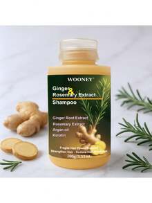 2瓶装生姜迷迭香提取物洗发水，蕴含生姜根/迷迭香提取物、角蛋白和摩洛哥坚果油，强韧发丝，减少断发，强韧脆弱发质，深层清洁秀发，改善干燥、毛躁、分叉，令秀发柔软顺滑，亮泽动人。 - 2個 - 查看 6