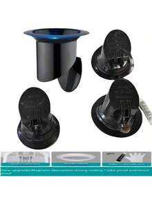 Bộ khử mùi cho bồn cầu ngồi xổm, bao gồm vòng đệm silicon, lõi khử mùi cống, khóa từ tính, kèm keo dán và găng tay dùng một lần, chống mùi, chống côn trùng, chống tắc nghẽn, có màu trắng hoặc đen. - Nhiều màu - Xem 8