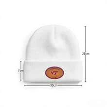 1pc Virginia Tech Hokies Retro Casual Knit Hat, Unisex Fashion  Sun Hat, Trucker Hat, Beach Hat, Fishing Hat, Suitable For Competition Venue,Travel, Party, Fun, Country, Birthday, Daily Casual Outdoor Wear Gifts - trắng - Xem 3