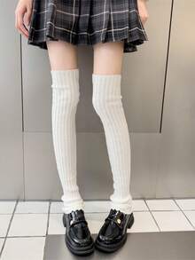 1 Pair Knitted Patchwork Ruffle Leg Warmers, Millennium Lace Versatile School Style Thin Mesh Cute Y2K Japanese Ballet Style Leg Warmers, Suitable For Spring/Summer - Clear - View 18