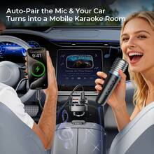 REMAX Microphone karaoke ô tô 2 trong 1 kèm sạc ô tô - 1 Mic + Bộ sạc - Xem 2