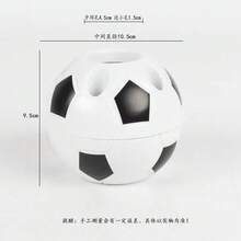 1 pieza Soporte para bolígrafo/lápiz con forma de balón de fútbol, Soporte para cepillo de dientes con forma de balón de fútbol, Organizador de escritorio, Decoración del hogar, Regalo para estudiantes, Útiles escolares - Multicolor - Ver 5