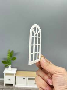 Accesorios de decoración en miniatura para casa de muñecas, ventana con diseño de cúpula clásica europea de tamaño pequeño - Ventana plana con forma de cúpula - Ver 6