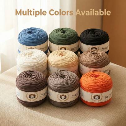 100m Elastic Fabric Yarn, T-Shirt Yarn, Knitting Yarn, For Crochet And DIY Weaving Bags, Cushions, Handmade Crochet Projects, Multi-Color Yarn, For Crochet Knitting, Suitable For Bags, Storage Baskets, Rocking Chair Coasters, Pads And Other Crafts, Gifts, Weddings, Wedding Accessories, Mother's Day