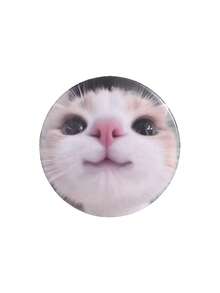 1枚可爱猫咪表情铁皮徽章，柔软治愈系趣味表情圆形铁皮工艺猫咪爱好者胸针，适合猫主人和表情包爱好者，可别在衣服或包包上。 - 彩色 - 查看 15