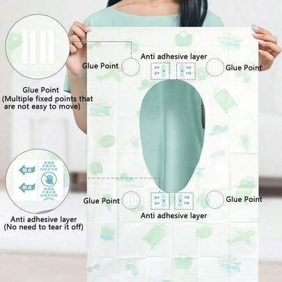 Bộ 10/20/40/50 miếng bọc bồn cầu in hình dùng một lần, đóng gói riêng lẻ, mềm mại, thân thiện với da và không mùi, phù hợp với da nhạy cảm. Thiết kế bao phủ toàn bộ phù hợp với nhiều loại bồn cầu, cách ly hiệu quả vi khuẩn, bụi bẩn và nước trong nhà vệ sinh công cộng, ngăn ngừa tiếp xúc trực tiếp với da và lây nhiễm chéo.