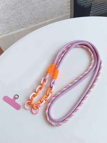 1pc Adjustable Lanyard Strap, High-End Shoulder Hanging Chain, Anti-Lost Anti-Drop Phone Holder, Suitable For Men And Women, Durable And Fashionable - Multicolor - View 10