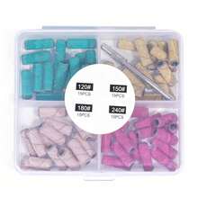 60片高效指甲打磨迷你砂圈，均匀打磨不伤指甲，细腻耐用，圆形指甲打磨环，用于指甲表面打磨、抛光和雕刻，美甲护理产品，美甲用品，美甲师工具 - 彩色 - 查看 8