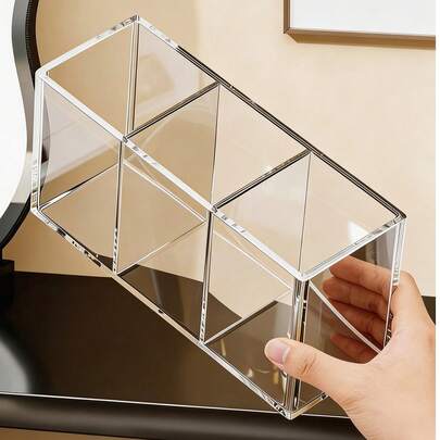 Hộp đựng đồ trang điểm 3 tầng, hộp đựng cọ trang điểm, hộp đựng cọ acrylic, hộp đựng đồ trang điểm, hộp đựng mỹ phẩm, giá đựng cọ acrylic, hộp đựng cọ trang điểm, son môi, bút, thích hợp cho bàn trang điểm, bàn làm việc, phòng tắm, văn phòng, ngăn đựng đồ dùng văn phòng phẩm.