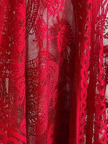 1 chiếc khăn choàng ren hoa văn Paisley màu trơn, kiểu dáng khoét rỗng, thích hợp cho nữ mùa hè, đi du lịch, chống nắng, che chắn khi đi biển, cổ chữ V, đa năng, phù hợp cho kỳ nghỉ biển, lễ hội. - Đỏ - Xem 4