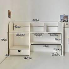 1pc Multi-Layer Desktop Storage Rack - PVC Foam Board Organizer, Suitable For Cables, Pens Etc., Home Organization, Applicable For Desk, Office, Vanity, Bedroom, Home, Dorm And School - Multicolor - View 13