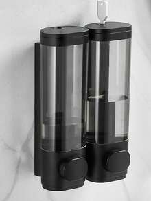 No-Drill Wall Mount Soap Dispenser, 3-Chamber Shower Pump For Shampoo, Soap Dispenser, Shower Pump, Shampoo And Conditioner Dispenser, Shower Soap Dispenser,Conditioner And Body Wash, Adhesive Triple Liquid Soap Dispenser With Security Lock & Waterproof Labels For Bathroom, Hotel & RV - Black - View 14