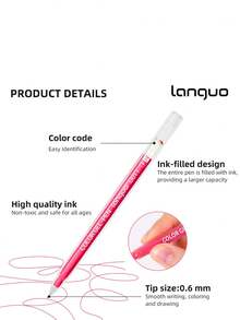 6/9/45/72/99/162/234支装彩色圆珠笔，书写流畅，0.6毫米笔尖，适用于绘画、笔记本、贺卡、圣诞节和新年礼物、基础学习用品、办公文具和节日文具。 - 多色手帳筆 - 查看 10