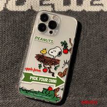 Miniso 名创优品史努比苹果农场透明TPU手机壳，适用于iPhone 17/17 Pro/17 Pro Max/17 Air/16/15/14/13/12/11/X系列，iPhone 17 Pro Max手机壳，iPhone 17 Pro手机壳，iPhone 17手机壳，圣诞礼物，女朋友 - 無色 - 查看 4