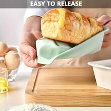 4pcs Silicone Toast Bread Mold, Non-Stick Baking Mold, Easy Release Bread Mold, Suitable For Homemade Bread, Cake, Brownie - Multicolor - View 5