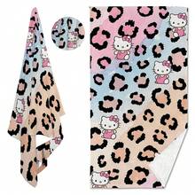 SANRIO 1 chiếc khăn tắm biển siêu mềm mại chủ đề Hello Kitty, chất liệu microfiber, tràn ngập không khí mùa hè, nhanh khô, nhẹ, thích hợp cho người lớn, nam, nữ, trẻ em, đi biển, hồ bơi và sử dụng hàng ngày. - Nhiều màu - Xem 6