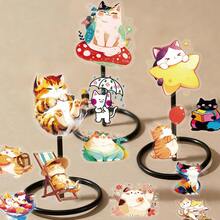 New Version Cute Colorful Cat Transparent PET Stickers (56 Pieces) - DIY Versatile Cat Decorative Stickers For Journal Embellishment & Laptops - 56PCS - View 8